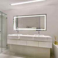 DUSEL Зеркало с подогревом, LED подсветкой Smart, часами и температурой DE-M1091 75x120 см